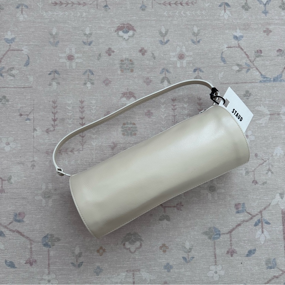 NWT staud cream mini taru leather shoulder bag